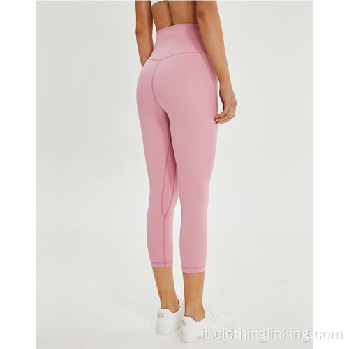 Compressione a vita alta Legg Leggings tascabili